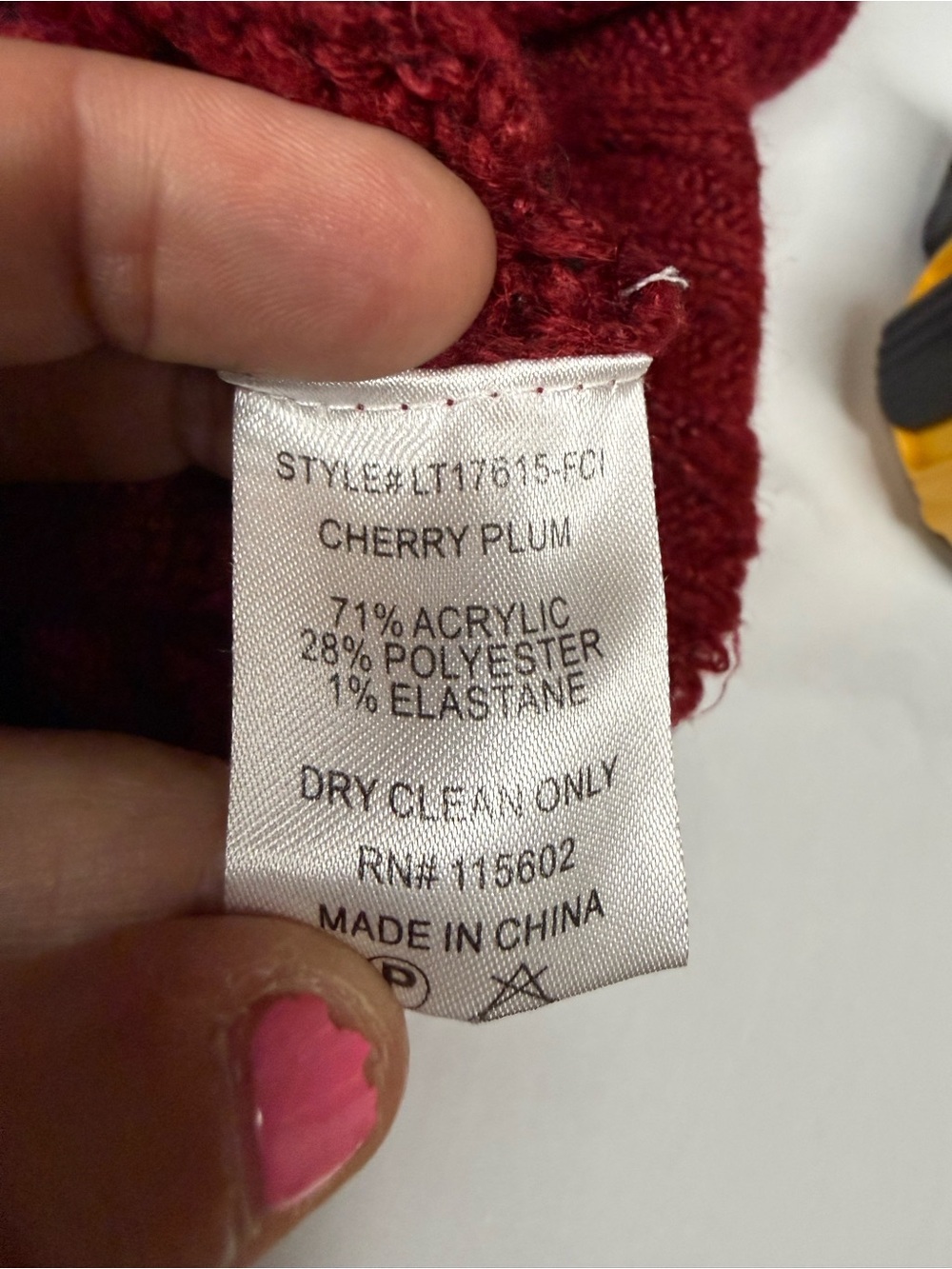 Lush Deep Raspberry V-Neck Button Front Cardigan medium - Picture 7 of 7